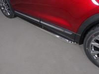 Mazda CX-9 (17–) Пороги с площадкой (нерж. лист) 60,3 мм